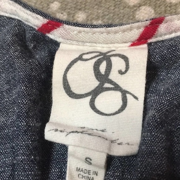 One September denim red white tank top - Picture 6 of 15